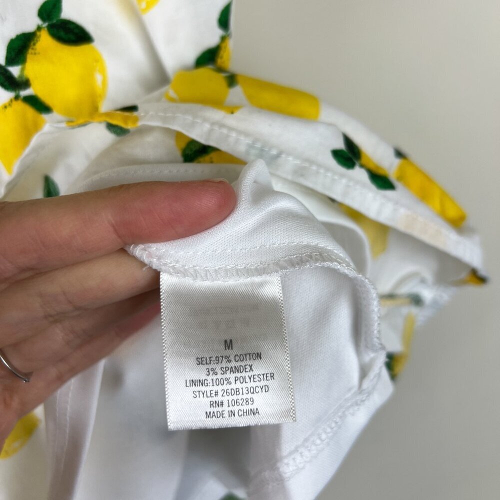 Francesca's Mi Ami White Elena Lemon Printed Mini Dress - Picture 5 of 6
